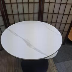 【福岡市近郊限定】大理石調 丸型デザインテーブル 【配送料込み】の画像
