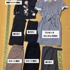 【まとめ売り】レディース服 20点以上／Mサイズ中心／コート・ワンピース・スカートなどの画像