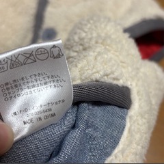 セラフ Seraph ベスト 100 男女共用 レッド×ホワイト 子供服 ベビー服 キッズ フードの画像