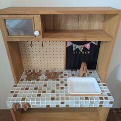 DIY 木製おままごとキッチンの画像