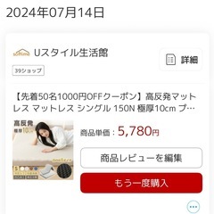 【8/22お渡し可能】敷布団　マット　高反発の画像