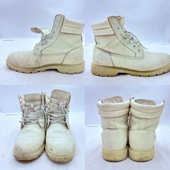 【❗️✨使用感あり✨❗️】ティンバーランド（Timberland）メンズブーツ 25.0cm ホワイト DEFENDER加工 防水仕様の画像