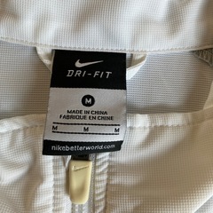 A2508-101 Nike トラックトップ ホワイト/グレー DRI-FIT サイズ:M 汚れ有りの画像
