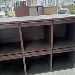 ★リユースのサカイ日立店★HJ7357  収納棚 ダークブラウン H79.5×D37×W115 クリーニング済み の画像