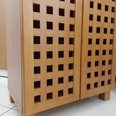 ★リユースのサカイ日立店★HJ7360  シューズボックス ナチュラルブラウン H190×D35×W59 クリーニング済み の画像