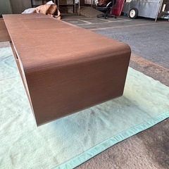 【バナナ】 美品 カンディハウス テレビ台 テレビボード ガラス棚付 ブラウンの画像