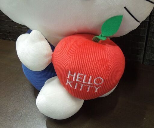 ハローキティ レッド3 LLサイズ キティちゃん ぬいぐるみ りんご コーデュロイ タグ付き 横向き BA-11208 サンリオ 札幌市 新道東店
