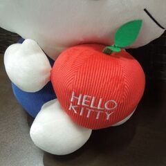 ハローキティ レッド3 LLサイズ キティちゃん ぬいぐるみ りんご コーデュロイ タグ付き 横向き BA-11208 サンリオ 札幌市 新道東店の画像