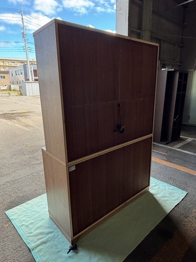 手渡し可 旭川家具 アーリー・タイムスアルファ キッチンボード ブラウン 状態良 バナナ】 旭川家具 アーリー・タイムスアルファ キッチンボード