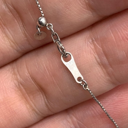pt850 ダイヤ ネックレス　1ct 2.2g 約51cm