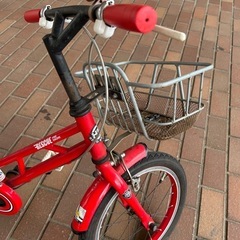 16インチ　消防車自転車の画像