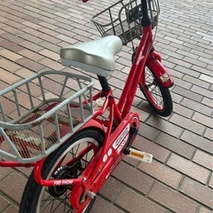 16インチ　消防車自転車の画像