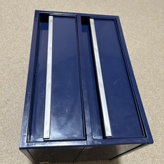 プラスチックの2段目チェスト　ブルーの画像