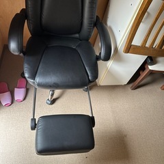PUレザーリクライニングチェアーオットマンの画像