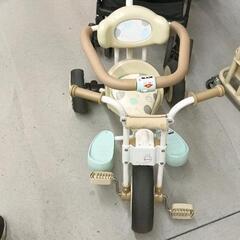 0809-182 手押し三輪車 ナチュラル トライク   プーさん　三輪車の画像