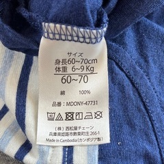 西松屋【8点セット】ベビー50cm60cm70cm肌着カバーオールの画像