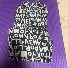 最終値下げ！naptime 総柄パジャマ上下 黒 S 定価￥35,970の画像
