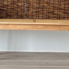 【応対中】長椅子 ラタン ジャンク品 チェア の画像