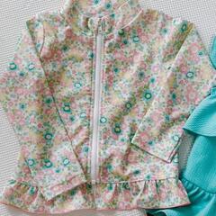 petit main プティマイン 水着 花柄 ビキニ　 水着 フリル 110の画像