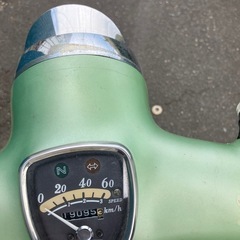 ホンダリトルカブC50-4300516メーター19075km 薄緑の画像