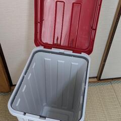 アスベル　蓋付きゴミ箱　45L 　赤の画像