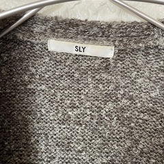SLY グレー ロングカーディガン ウエストリボン付き Fサイズの画像