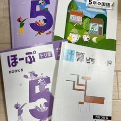 小学五年生　夏休みとりあえず　参考書、ドリル、ワークなどの画像
