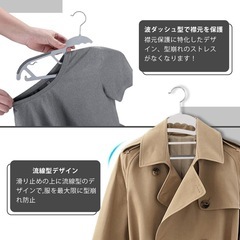 ハンガー 10本 多機能ハンガー 衣類ハンガー ネクタイハンガー 10セット の画像