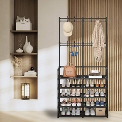 新品未開封♥シューズラック（帽子・コート掛け付き）の画像