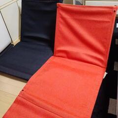 キャンプ アウトドア 折り畳み 座椅子 2点セットの画像