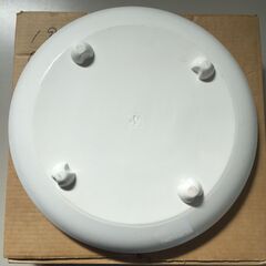 ○花びん カビン 花瓶 花器 フラワーベース 生け花 いけばな 白 ホワイト サイズ直径35㎝高さ6.5㎝ 中古品(NF250809)517-133の画像