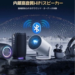 プロジェクター 16000LM 天井投影 1080P WIFI6 自動台形補正の画像