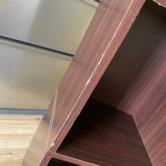 【カラーボックス】　ダークブラウン 木目調　軽量 ボード製の画像