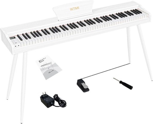電子ピアノ 88鍵盤 木製 ペダル付き スタンド一体型 MIDI対応