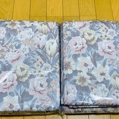 【新品】4枚セット【日本製】花柄ドレープカーテン 100×135cm 半間 花柄 Made in JAPAN の画像