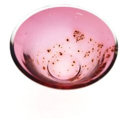 【美品】金箔入り　お猪口　ぐい吞み　ピンクガラス　酒器　グラスの画像