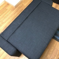 2人がけソファー（黒）の画像