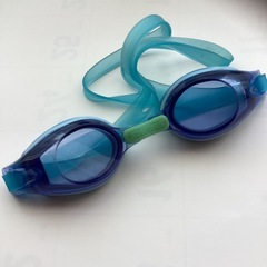 水中メガネ&新品　水泳帽　青系　水泳　海水浴　プール　アウトドアの画像