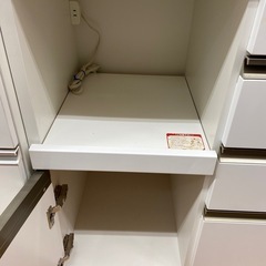 松田家具　レンジボード　2枚扉　ホワイトの画像