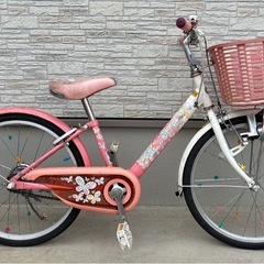 女の子用自転車20インチの画像