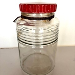 ビンテージ ガラス製保存瓶　 の画像