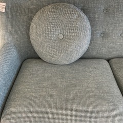 湯川家具　2人掛けソファー　ファブリック　スカイブルーの画像