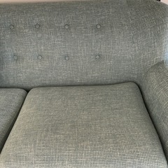 湯川家具　2人掛けソファー　ファブリック　スカイブルーの画像