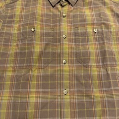 L.L.Bean 半袖シャツ M ブラウン系 チェック柄の画像