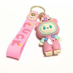 ラブブ　ピンクキーホルダーの画像