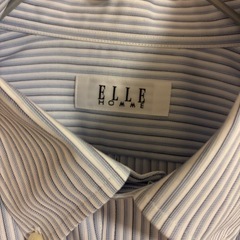 ELLE HOMME エルオム ワイシャツ 長袖シャツ ストライプ ビジネス ブルー ボタンダウン シャツ 41-82の画像