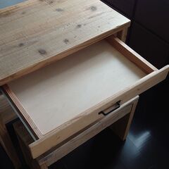 デスク 机 椅子 ベンチ パソコンデスク 古材 ヴィンテージの画像