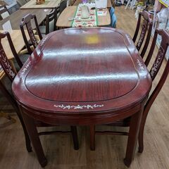 螺鈿細工テーブルセットの画像