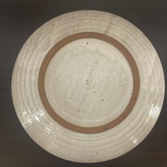 薄いグレーの大皿　30cmの画像