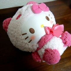  ◆サンリオ キティ ピンク パンダ ぬいぐるみ 中古品の画像